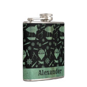 Thema kleine steampunk Verdigris - Luchtschip Aang Heupfles (Rechts)