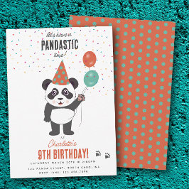 Thema Knuffel Panda Kawaii Kinderverjaardagsfeestj Kaart
