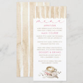 Thema Latte Koffie Baby Shower Menu Kaarten (Voorkant / Achterkant)