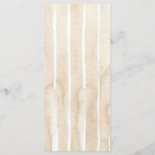 Thema Latte Koffie Baby Shower Menu Kaarten (Achterkant)