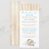 Thema Latte Koffie Baby Shower Menu Kaarten (Voorkant / Achterkant)