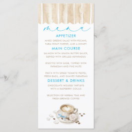 Thema Latte Koffie Baby Shower Menu Kaarten