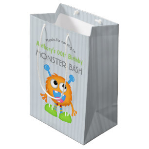 Thema Little Monster verjaardagsfeestje gunst Medium Cadeauzakje