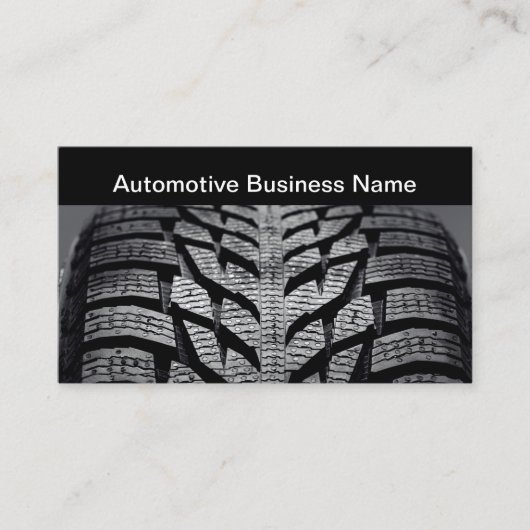 thema loopvlak autobanden visitekaartje (Voorkant)