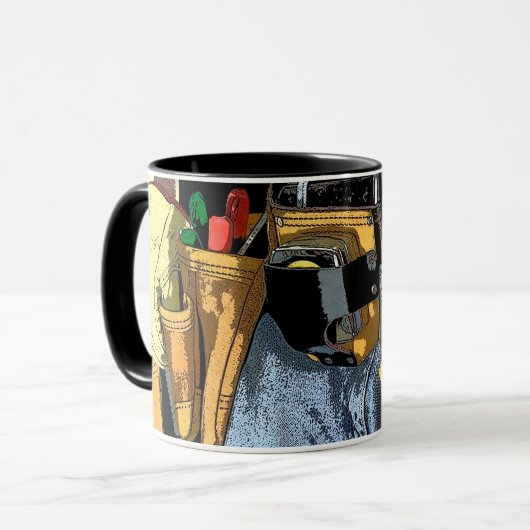 Thema Mannen constructie en werktuigen Mok (Voorkant links)