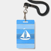 Thema maritieme vormgeving badge (Voorzijde met lanyard)