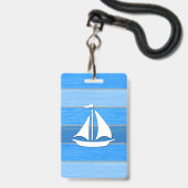 Thema maritieme vormgeving badge (Achterkant met lanyard)