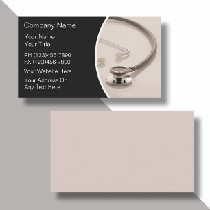 Thema medische stethoscoop visitekaartje