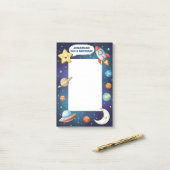 Thema Mitzvah naar het Heelal gepersonaliseerd Post-it® Notes (Op bureau)