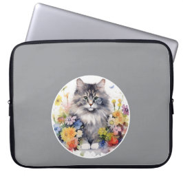 Thema Mooie Kat, Foto van uw huisdier Laptop Sleeve