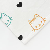 Thema Moppige Kat Fleece Deken (Hoek)
