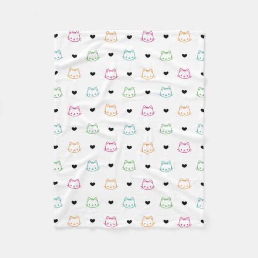 Thema Moppige Kat Fleece Deken (Voorkant)