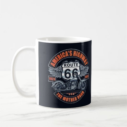Thema: Motorfiets en Route 66 Koffiemok (Links)