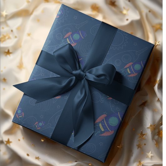 Thema: naar de ruimte cadeaupapier