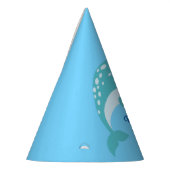 Thema Narwhals Ocean Cute 1st Birthday Feesthoedjes (Links)