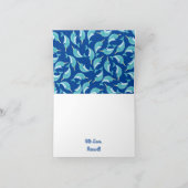 Thema Narwhals Ocean Cute 1st Birthday Kaart (Binnen)