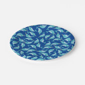 Thema Narwhals Ocean Cute 1st Birthday Papieren Bordje (Gekanteld)