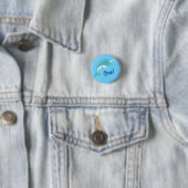 Thema Narwhals Ocean Cute 1st Birthday Ronde Button 3,2 Cm (In situ)