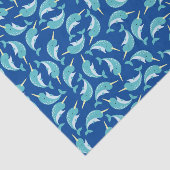 Thema Narwhals Ocean Cute 1st Birthday Tissuepapier (Detail)