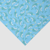 Thema Narwhals Ocean Cute 1st Birthday Tissuepapier (Detail)