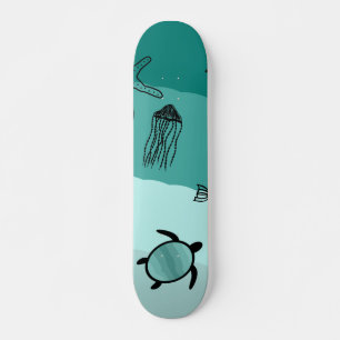 Thema onderwater persoonlijk skateboard