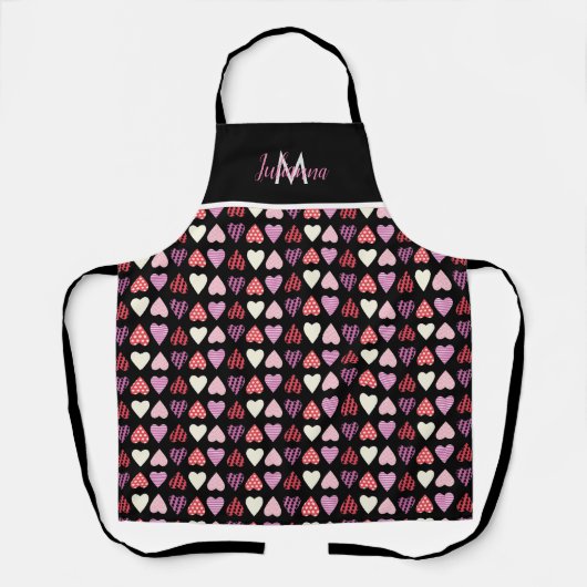 Thema op dag van valentijn Heart Pattern Apron Schort (Voorkant)