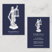 Thema | Openbaar aanklager bij Law Midnight Blue Visitekaartje (Voorkant / Achterkant)