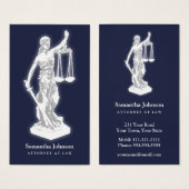 Thema | Openbaar aanklager bij Law Midnight Blue Visitekaartje (Voorkant /achterkant)