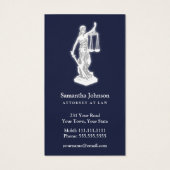 Thema | Openbaar aanklager bij Law Midnight Blue Visitekaartje (Achterkant)