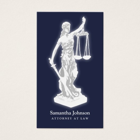 Thema | Openbaar aanklager bij Law Midnight Blue Visitekaartje (Voorkant)