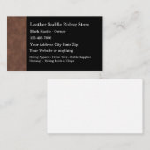 Thema paardenzadelleer visitekaartje (Voorkant / Achterkant)