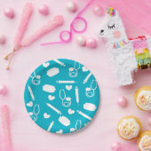 thema Papieren Borden Blauw Papieren Bordje (Feest)