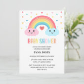 Thema Rainbow Miracle Baby shower Kaart (Staand voorkant)