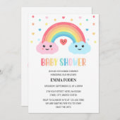 Thema Rainbow Miracle Baby shower Kaart (Voorkant / Achterkant)