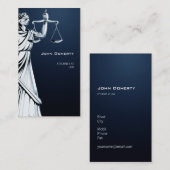 Thema | RECHTSAANTEKENING | Donkerblauw Visitekaartje (Voorkant / Achterkant)