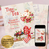 Thema Retro Theepartij Rode Stip Geboorte     