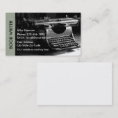 Thema Retro Writer Visitekaartje (Voorkant / Achterkant)