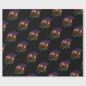 Thema Rock en Roll Rainbow Music Cadeaupapier (Vlak)