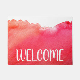 Thema "Rode waterverf": welkom mat