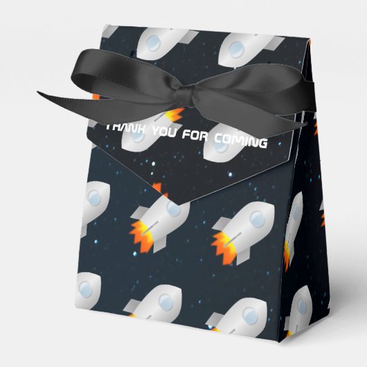 Thema ruimte feest gepersonaliseerd bedankdoosjes (Voorkant Zijde)