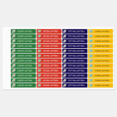 Thema Ruimte Kleur Gecodeerde Jongen Labels (Vel)