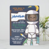 Thema Ruimte met Astronaut Aangepaste Foto Kaart (Staand voorkant)