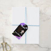 Thema ruimte verjaardagsfeest cadeaulabel (Met Touw)