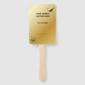 thema ' s van de luxe goudliefdadigheidsveiling va handwaaier (Achterkant)