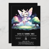 Thema Schattigee Feeënverjaardag Kaart (Voorkant / Achterkant)