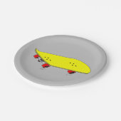 thema skateboard van het kind papieren bordje (Gekanteld)
