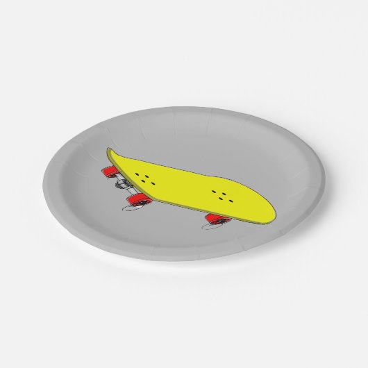 thema skateboard van het kind papieren bordje (Gekanteld)