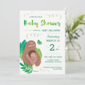 Thema "SlotBaby shower regenwoud Oerwoud" Kaart (Staand voorkant)