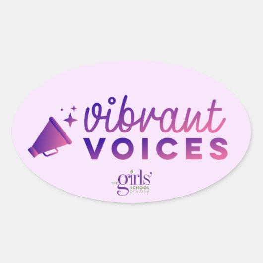 Thema-Sticker | De meisjesschool van Austin Ovale Sticker (Voorkant)