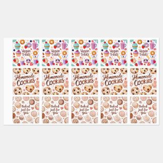Thema-stickers voor bakkerijbedrijven labels